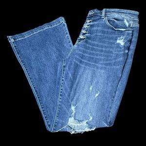 Judy Blue Women's Jeans Trouser Flare Light Wash Jeans Size 18W